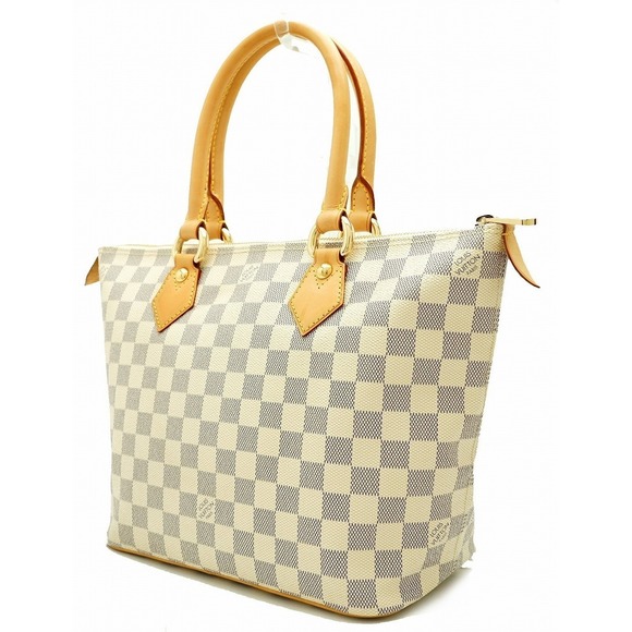 Louis Vuitton Tote Damier Saleya White PM Bag Azur - Picture 1 of 9